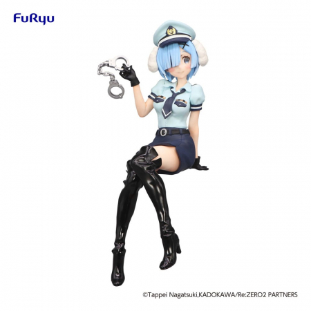 Re:Zero Starting Life in Another World Noodle Stopper PVC Statue Rem Police Officer Cap with Dog Ears (Furyu)