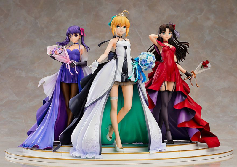Fate Stay Night Saber Rin Tohsaka and Sakura Matou 15th Celebration Dress Ver. (Good Smile Company)